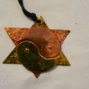 Copper and brass necklace.